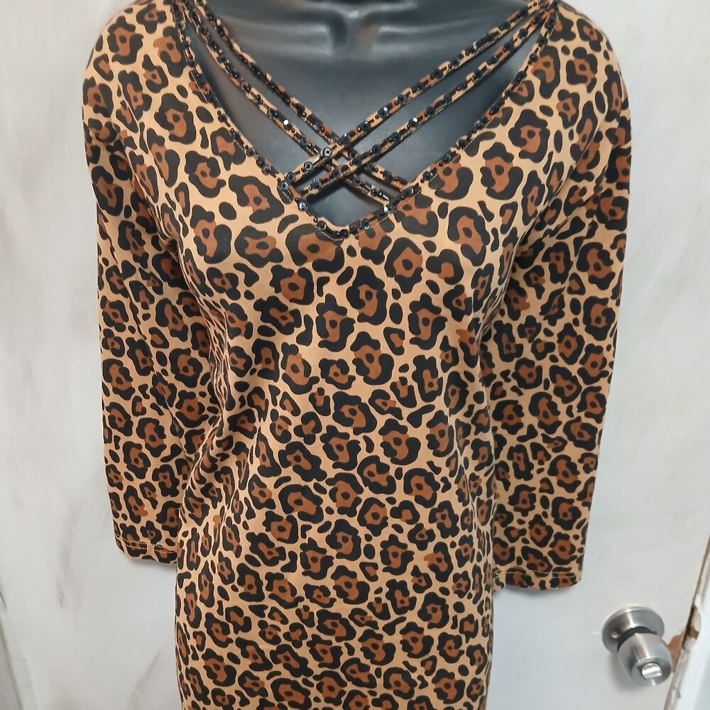 Bob Mackie Wearable Art Leopard Dress